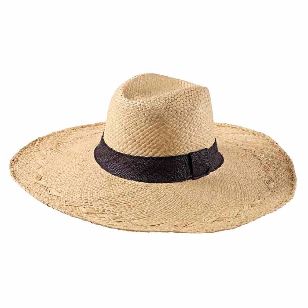 Hand Braided Natural Raffia Hat
